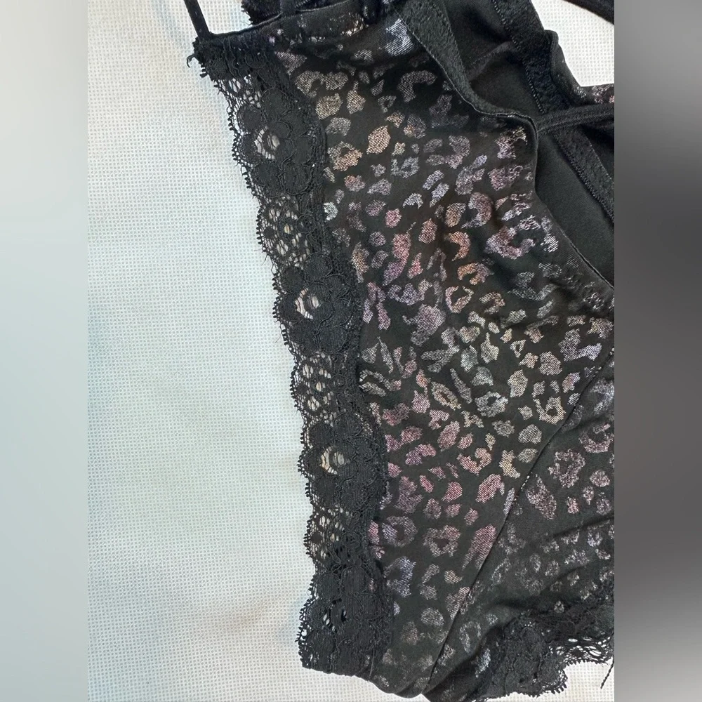 Vanilla Intimates‎ Shimmer Leopard Cutout Teddy Bodysuit – Size L